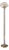 Modernist Solid Brass Tulip Torchiere Floor Lamp Milk Glass Diffuser by the Stiffel Company For Sale