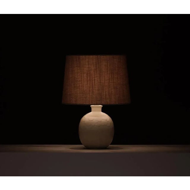 Ceramic table lamp model 'Capri' by Gertrud Lönegren, Rörstrand, 1930s. Measurement (with lampshade) Diameter: 35 cm...