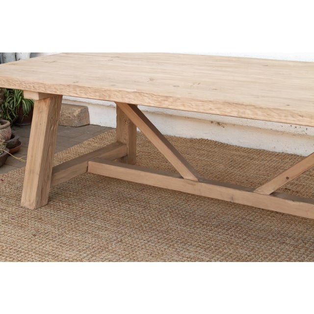 1990s Languedoc, 108" Reclaimed Wood Tavern Dining Table For Sale - Image 5 of 14