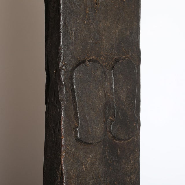 Mid-Century Toguna Sculpture in Burnt Oak on Metal Base by Dogon People, Mali For Sale - Image 10 of 12