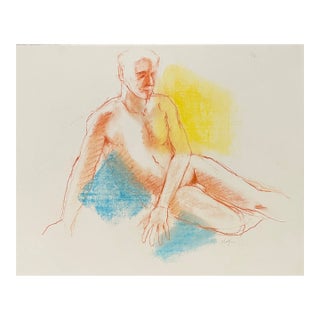 1997 Neil Meitzler Male Nude Drawing For Sale