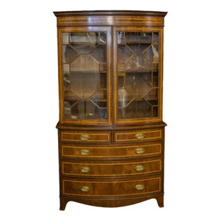 Sheraton Revival Bookcase, 1950s For Sale