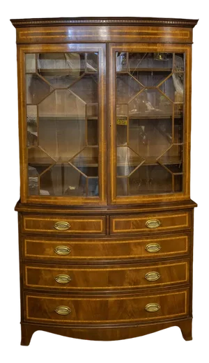 Sheraton Revival Bookcase, 1950s