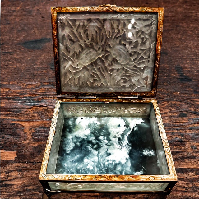 Jade 1980s Chinese Jade Jewelry Box For Sale - Image 8 of 11