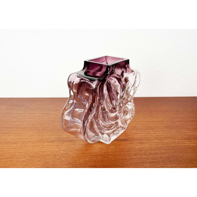 Glass Mid-Century Modern Art Glass Vase by Kai Blomqvist for Kumela, Finland, 1960s For Sale - Image 7 of 18