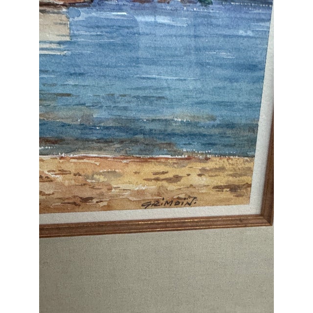 Gilles Grimoin Original Watercolor, Framed For Sale In San Francisco - Image 6 of 12