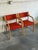 Mid-Century Modern Red Fabric Bentwood Armchairs Pair Scandinavian Mid-Century Modern 1970s For Sale - Image 3 of 12