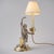 1970's Italian Surrealist Monkey Candlestick Table Lamp by Hauy Pouigo, Signed, Silver Plated Bronze & Brass - Rewired For Sale - Image 13 of 14