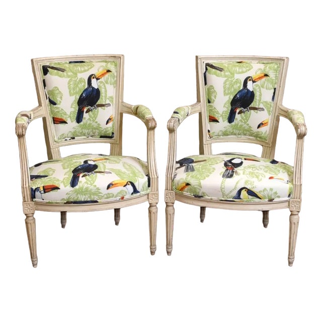 Set of Regency Painted Armchairs For Sale