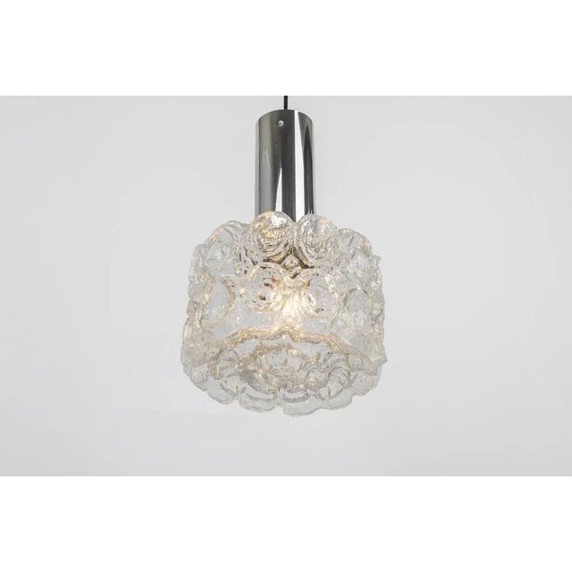 1970s Glass and Chrome Pendant by Helena Tynell for Limburg, Germany, 1970s For Sale - Image 5 of 13