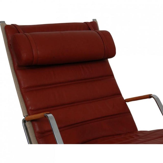 Red Grasshopper Chair in Red Leather by Preben Fabricius and Jørgen Kastholm, 2000s For Sale - Image 8 of 17