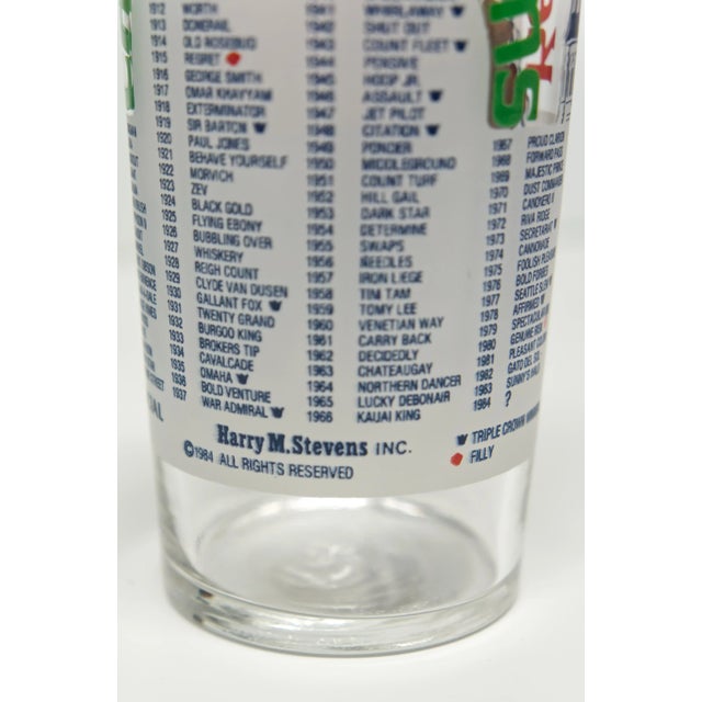 Glass 1984 Kentucky Derby Official Mint Julep Tumbler Glasses Set of 6 For Sale - Image 7 of 7