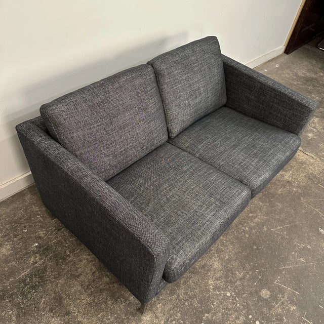 Textile Mid Century Modern Dux Loveseat 2 of 2 For Sale - Image 7 of 10