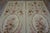 1890s Ivory Floral Pair Antique French "Portier Rug Tapestries Textile Carpet For Sale - Image 11 of 12