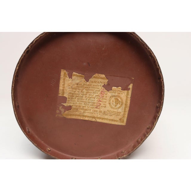 Vintage Industrial National Vulcanized Fibre Company "Vul-Cot" Waste Basket For Sale - Image 15 of 16