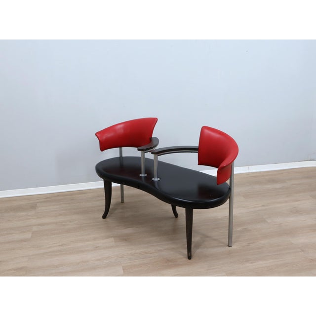Postmodern Italian Black and Red Bench from Moroso, 1990s, in Very Good conditions. Designed 1990 to 1999 This piece is...