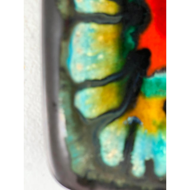 1950s Mid-Century Long Multi Color Ceramic Sushi Serving Dish For Sale - Image 9 of 12