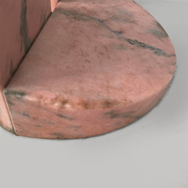 Italian Modern Display Stand in White and Pink Marble, 1970s For Sale - Image 15 of 18