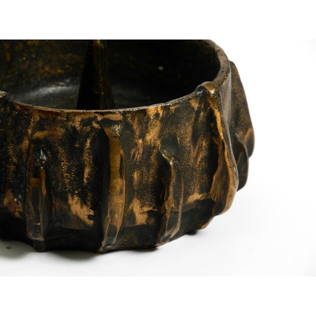 Large Mid-Century Brutalist Modern Bronze Candleholder, 1960s For Sale - Image 6 of 15