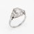 Finely detailed vintage French Art Deco diamond ring (circa 1920s to 1930s) crafted in 900 platinum. Centre set old...