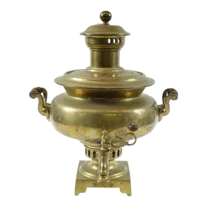 Antique Brass Russian Samovar 19th Century With Stamps 11