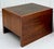 Mid 20th Century Mid-Century Modern Harry Lunstead Style Wood Cabinet Side Table With Etched Metal Top For Sale - Image 5 of 11