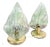 Vintage Table Lamps in Brass and Glass, 1970s, Set of 2 For Sale