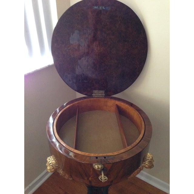 Traditional Late 19th Century Vintage Empire Half Globe Side Tables- A Pair For Sale - Image 3 of 10