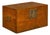 19th Century Oak Blanket Chest with Brass Hardware and Lateral Handles For Sale