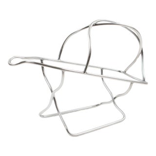 Ercuis Paris Silver Plate Bottle Holder Wine Pourer Server, Circa 1950 For Sale