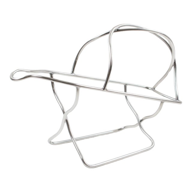 Ercuis Paris Silver Plate Bottle Holder Wine Pourer Server, Circa 1950 For Sale