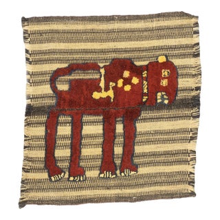 Antique Handwoven Gabbeh Palas Textile Art For Sale