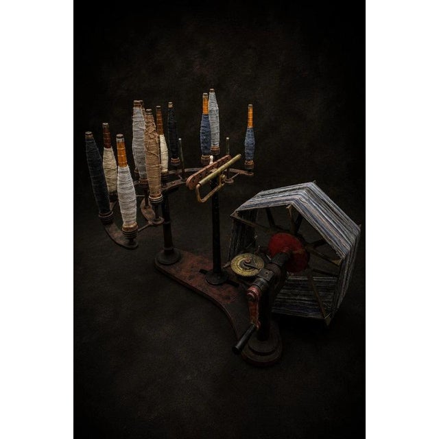 2000 - 2009 Antique Industrial Textile Yarn Winder in Cast Iron For Sale - Image 5 of 11
