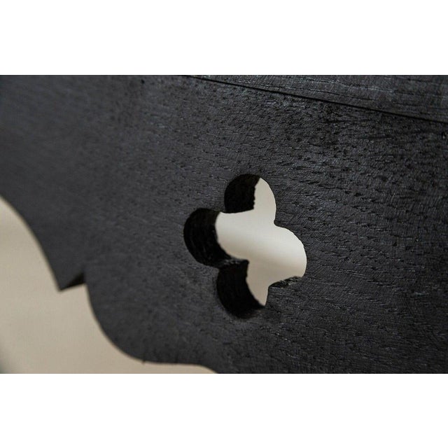 Large English Grain Ebonised Oak Dresser Base, 1870s For Sale - Image 9 of 17