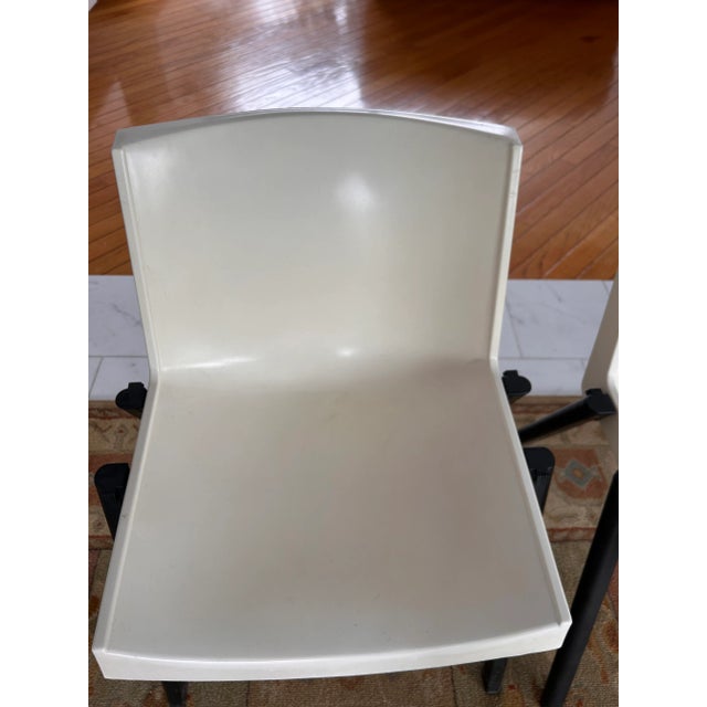 Rare White Pluralis Desk Chair by L/O for Artemide. Manufactured in the 90s. Good condition for age; minor...