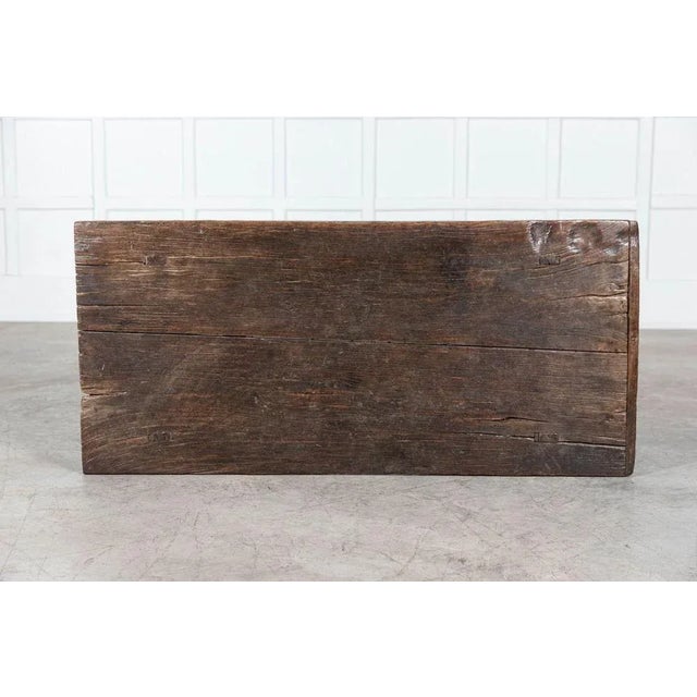 English Elm Vernacular Work Table, 1850s For Sale - Image 4 of 13