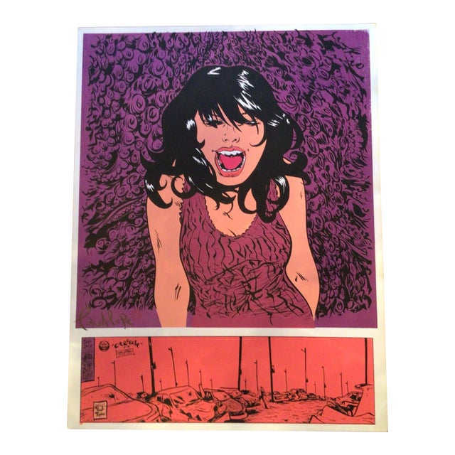 Paul Pope Pop Art Poster “Car Crash” Signed and Numbered For Sale