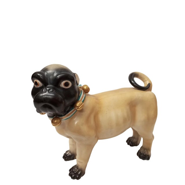 20th Century Painted Terracotta Pug Dogs, Italy, 1950s, Set of 2 For Sale - Image 11 of 18