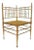 1970s Italian Gold Leaf Bamboo Corner Chair For Sale
