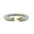 Late 20th Century Vintage 14k Yellow Gold Green Jade Jadeite Bangle Bracelet For Sale - Image 5 of 9