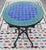2010s Moroccan Blue/Green Mosaic Dining Table For Sale - Image 5 of 6