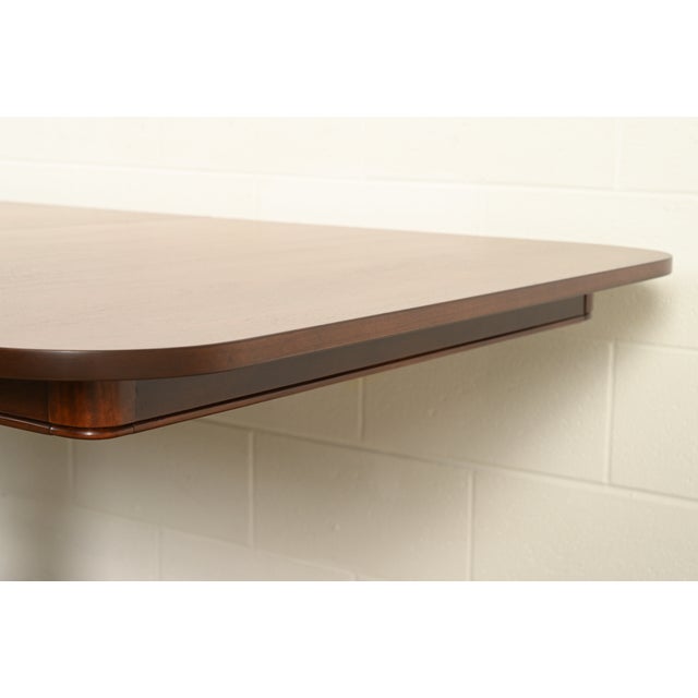 Drexel Georgian Mahogany Double Pedestal Extension Dining Table, Newly Refinished For Sale - Image 11 of 15