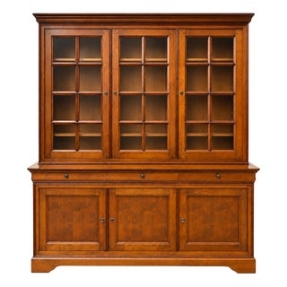 French Louis Philippe Style Bookcase in Fruitwood, 1960s For Sale