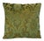 Custom-tailored designer pillow in a beautiful botanical leaves floral cotton-blend cut velvet fabric. Complementary green...