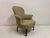 Beige Antique Lounge Chair in Neutral Fabric, 1890s For Sale - Image 8 of 11
