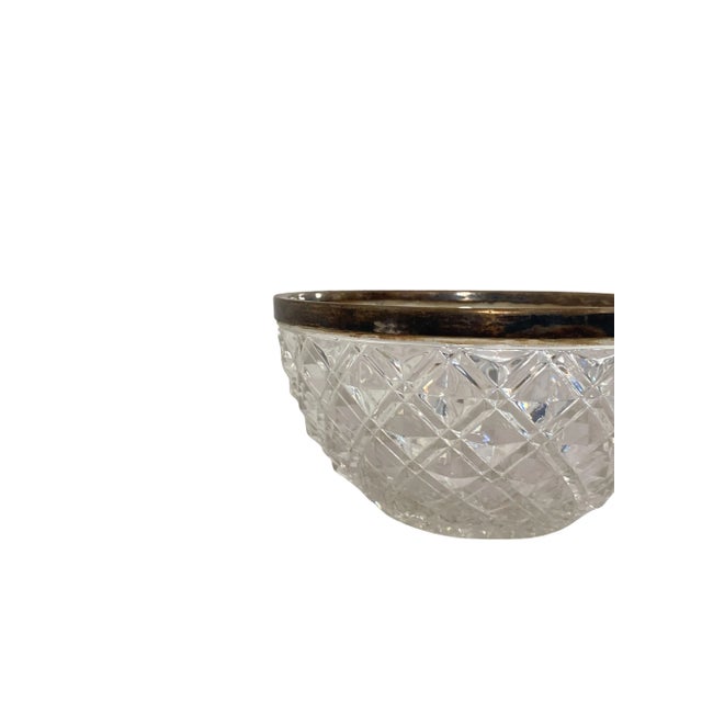 Art Deco Crystal and Gilded Brass Salad Bowl, 1930s For Sale - Image 4 of 6