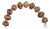 1980s Sterling Silver and Amber Link Bracelet For Sale