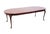 BASSETT FURNITURE Solid Cherry Traditional Queen Anne Style 100" Oval Dining Table 30.5" High 64" Wide 42" Deep Apron:...