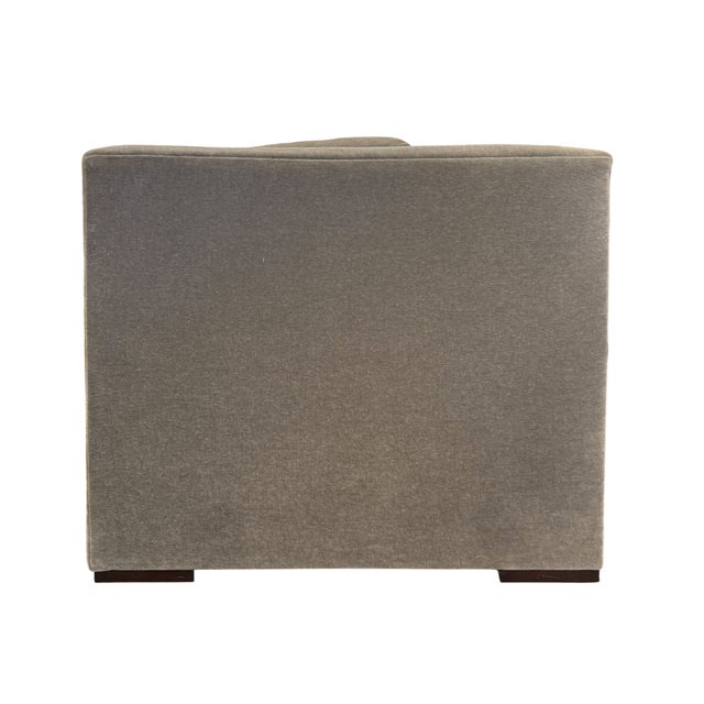 Contemporary Mohair Fireplace Sofa For Sale - Image 3 of 6