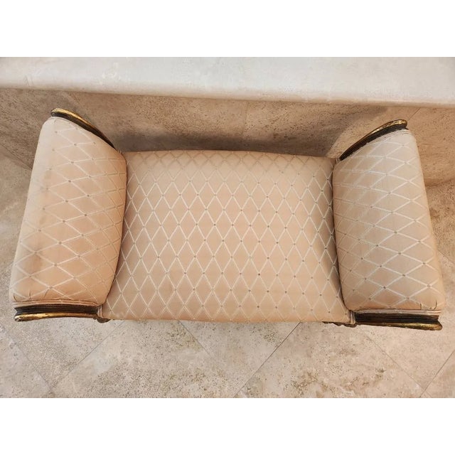 Antique French Carved Wood With Gold Leaf Bench, Circa 1890 For Sale - Image 4 of 6
